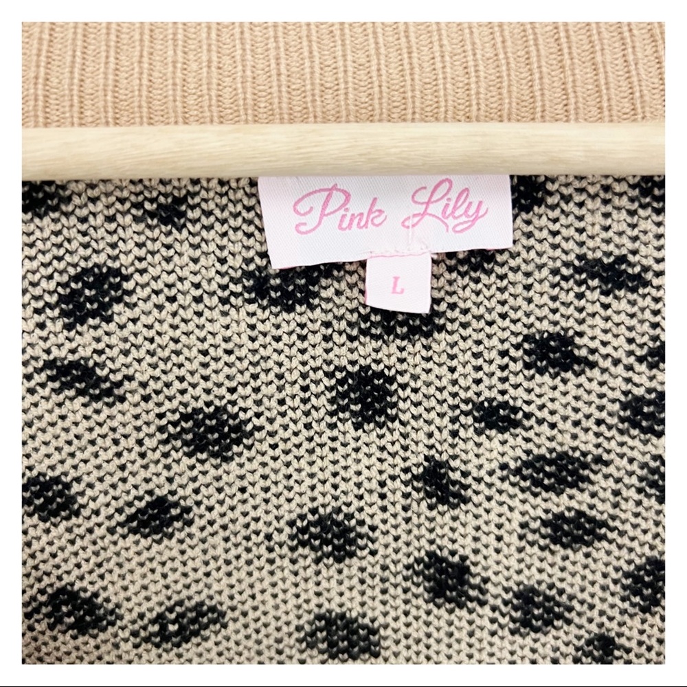 Pink Lily l Tan Animal print Cardigan - Picture 8 of 8